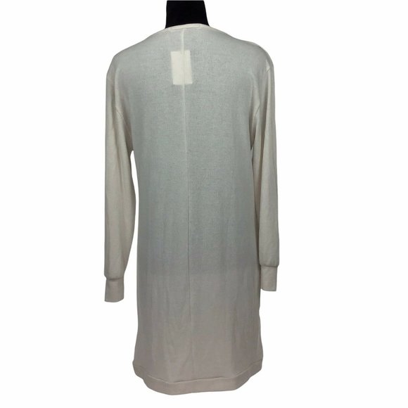Fraiche By J Long Sleeve Knit Sweater Dress Soft Comfy Size Large Ivory NEW $93 - Picture 4 of 5